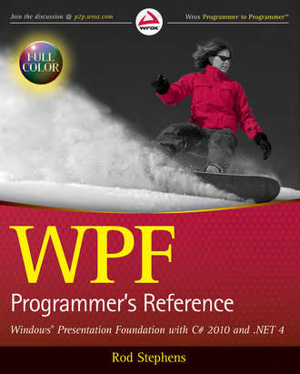 Rod  Stephens. WPF Programmer's Reference