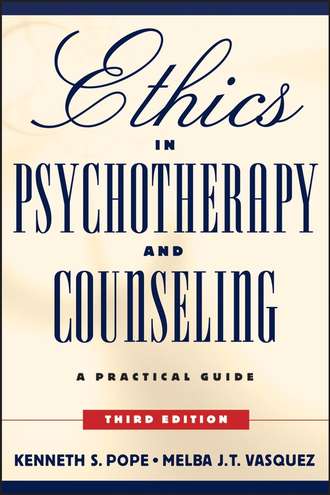 Melba Vasquez J.T.. Ethics in Psychotherapy and Counseling