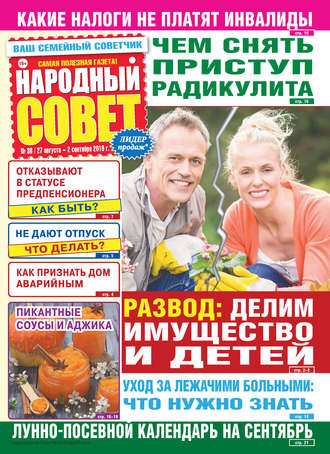 Обложка книги «Народный совет №36/2019»