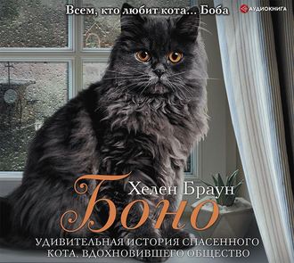 Обложка книги «Боно. Удивительная история спасенного кота, вдохновившего общество»