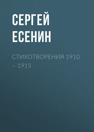 Обложка книги «Стихотворения 1910 – 1915»