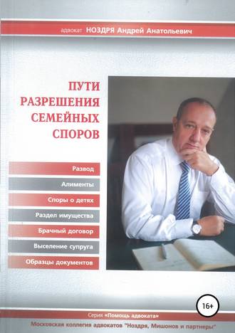 Обложка книги «Пути разрешения семейных споров»