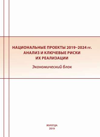 Обложка книги «Национальные проекты 2019–2024 гг. Анализ и ключевые риски их реализации. Экономический блок»