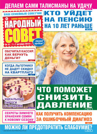 Обложка книги «Народный совет №41/2019»