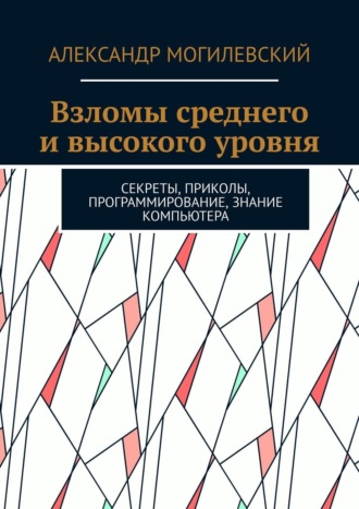Обложка книги «Взломы среднего и высокого уровня. Секреты, приколы, программирование, знание компьютера»