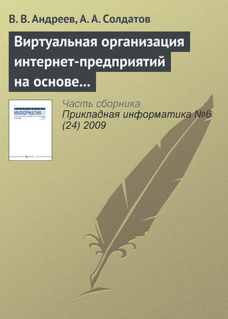 Обложка книги «Виртуальная организация интернет-предприятий на основе многоагентного подхода»