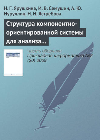 Обложка книги «Структура компонентно-ориентированной системы для анализа экономического состояния предприятия»