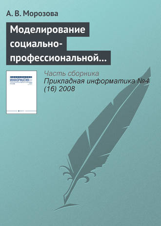 Обложка книги «Моделирование социально-профессиональной конкурентоспособности специалиста с применением информационных технологий»