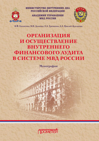 Обложка книги «Организация и осуществление внутреннего финансового аудита в системе МВД России»