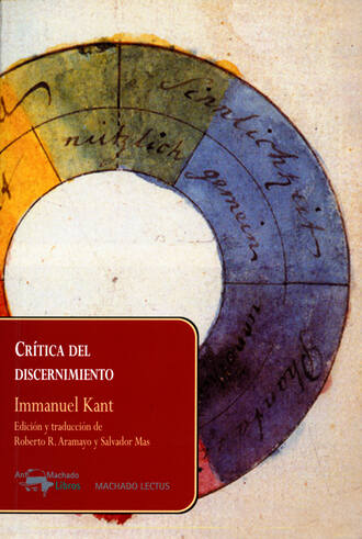 Immanuel Kant. Cr?tica del discernimiento