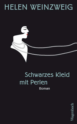 Helen  Weinzweg. Schwarzes Kleid mit Perlen