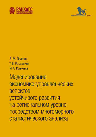 Татьяна Васильевна Рассохина. Моделирование экономико-управленческих аспектов устойчивого развития на региональном уровне посредством многомерного статистического анализа