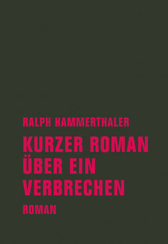 Ralph Hammerthaler. Kurzer Roman ?ber ein Verbrechen