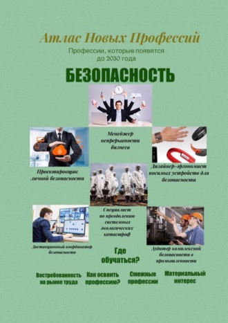 Обложка книги «Атлас новых профессий. Безопасность. Профессии, которые появятся до 2030 года»