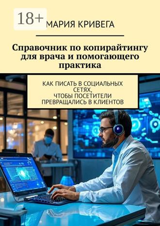 Обложка книги «Справочник по копирайтингу для врача и помогающего практика. Как писать в социальных сетях, чтобы посетители превращались в клиентов»