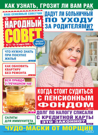 Обложка книги «Народный совет №11/2020»