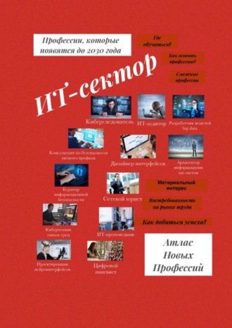 Обложка книги «Атлас Новых Профессий. ИТ-сектор. Профессии, которые появятся до 2030 года»