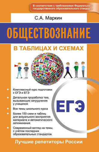 Обложка книги «Обществознание. ЕГЭ. В таблицах и схемах»