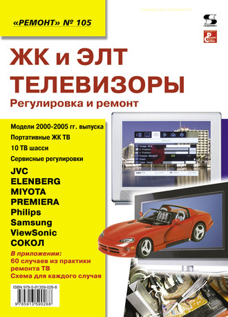 Обложка книги «ЖК и ЭЛТ телевизоры. Регулировка и ремонт»