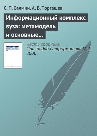 Обложка книги «Информационный комплекс вуза: метамодель и основные процедуры»
