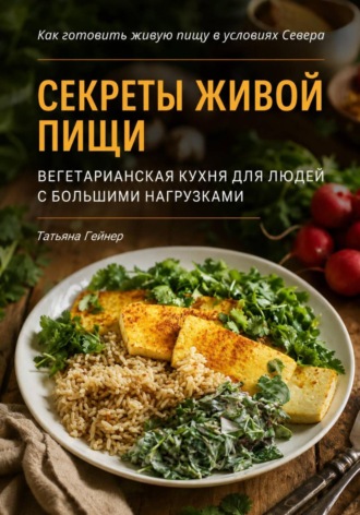 Обложка книги «Секреты живой пищи. Вегетарианская кухня для людей с большими нагрузками»