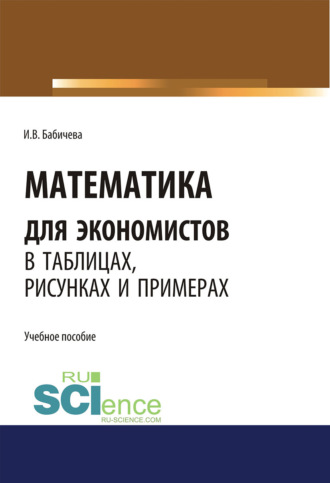 Ирина Владимировна Бабичева. Математика для экономистов в таблицах, рисунках и примерах. (Аспирантура, Бакалавриат, Магистратура). Учебное пособие.