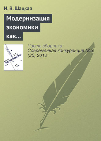 И. В. Шацкая. Модернизация экономики как фактор конкурентоспособности России