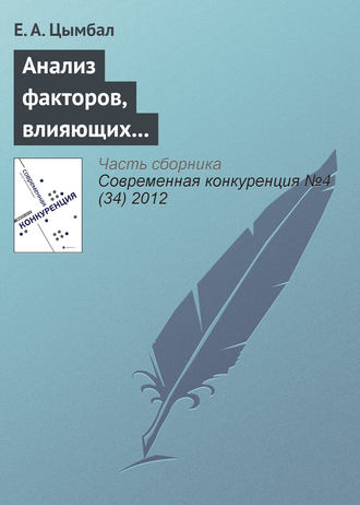 Обложка книги «Анализ факторов, влияющих на конкурентоспособность организаций»