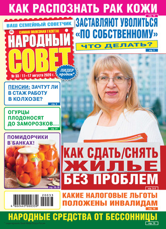 Обложка книги «Народный совет №33/2020»
