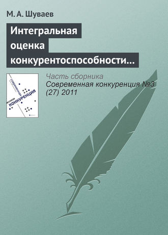 М. А. Шуваев. Интегральная оценка конкурентоспособности строительного предприятия