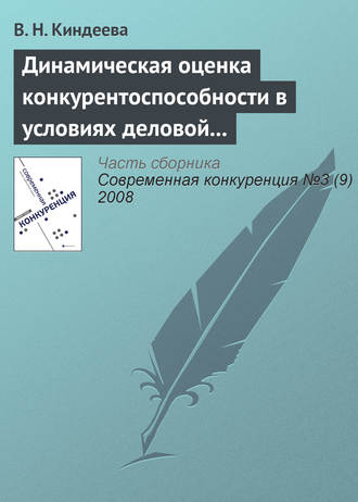 Обложка книги «Динамическая оценка конкурентоспособности в условиях деловой среды организации»
