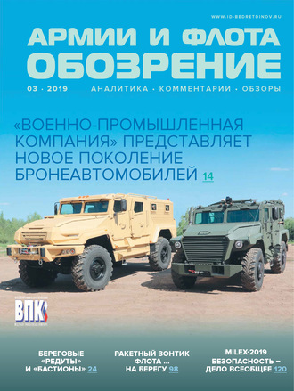 Обложка книги «Обозрение армии и флота №3/2019»