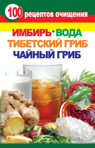 Обложка книги «100 рецептов очищения. Имбирь, вода, тибетский гриб, чайный гриб»