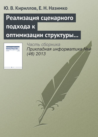 Ю. В. Кириллов. Реализация сценарного подхода к оптимизации структуры капитала в системе Maple