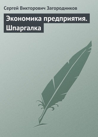 Сергей Викторович Загородников. Экономика предприятия. Шпаргалка