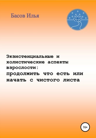 Обложка книги «Экзистенциальные и холистические аспекты взрослости: продолжить что есть или начать с чистого листа»
