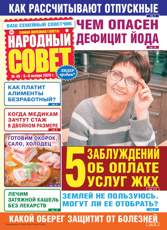 Обложка книги «Народный совет №45/2020»