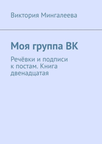 Обложка книги «Моя группа ВК. Речёвки и подписи к постам. Книга двенадцатая»