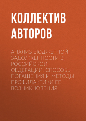 Обложка книги «Анализ бюджетной задолженности в Российской Федерации. Способы погашения и методы профилактики ее возникновения»