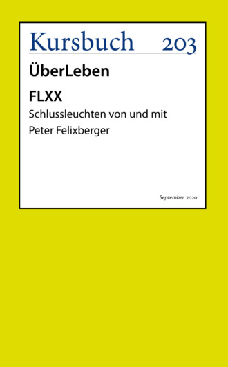 Peter Felixberger. FLXX | 5 Schlussleuchten von und mit Peter Felixberger