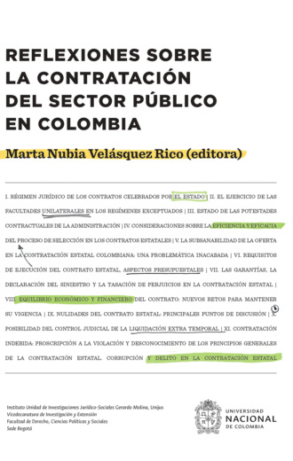 Marta Nubia Vel?squez Rico. Reflexiones sobre la contrataci?n del sector p?blico en Colombia