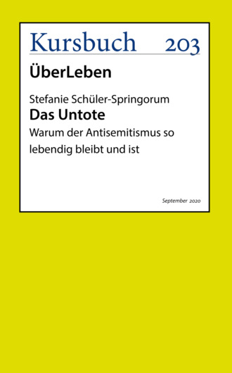 Prof. Dr. Stefanie Sch?ler-Springorum. Das Untote