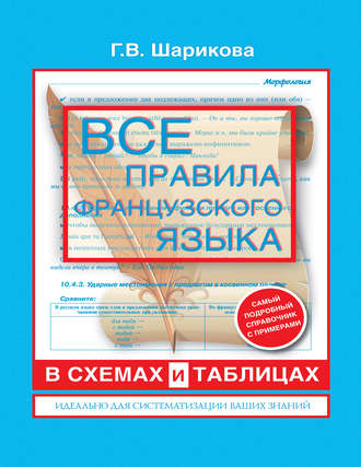 Г. В. Шарикова. Все правила французского языка в схемах и таблицах: справочник по грамматике