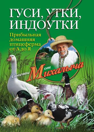 Обложка книги «Гуси, утки, индоутки. Прибыльная домашняя птицеферма от А до Я»