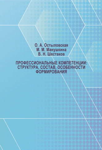 Обложка книги «Профессиональные компетенции: структура, состав, особенности формирования»
