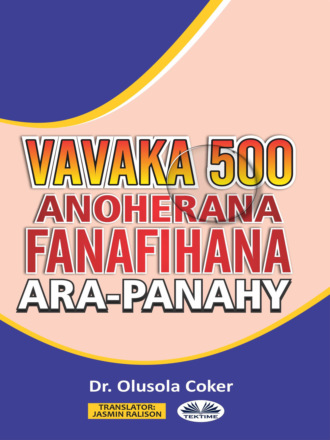 Обложка книги «Vavaka Mahery Vaika Miisa 500 Hanoherana Ny Fanafihana Ara-Panahy»