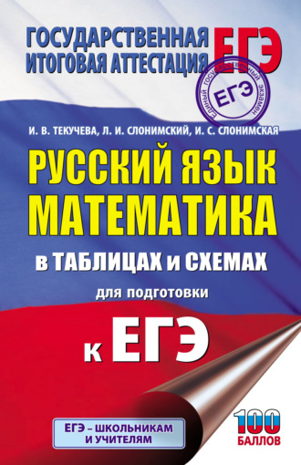 Обложка книги «ЕГЭ. Русский язык. Математика. В таблицах и схемах для подготовки к ЕГЭ»