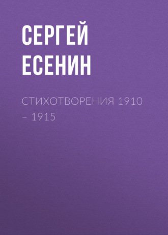 Обложка книги «Стихотворения 1910 – 1915»