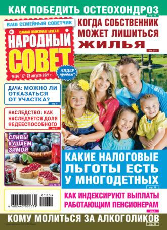 Обложка книги «Народный совет №34/2021»
