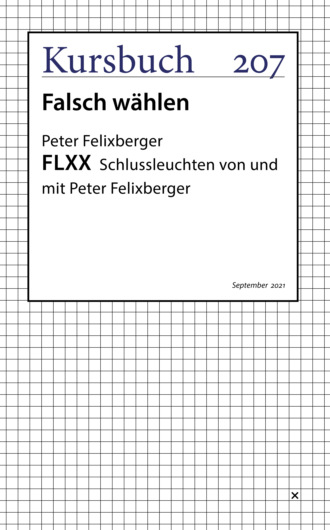 Peter Felixberger. FLXX 7 | Schlussleuchten von und mit Peter Felixberger